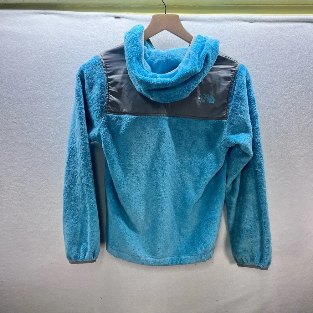 The North Face Denali Hooded Fleece Jacket Girls‎ L (14-16) Aqua Coat 2913